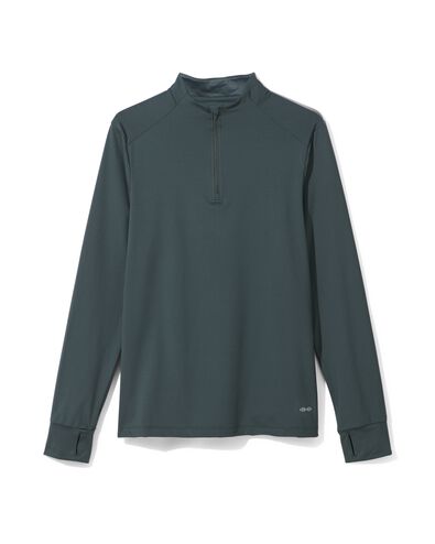 heren fleece sportshirt groen