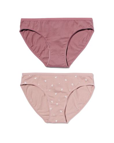 dames slips stretch katoen - 2 stuks roze