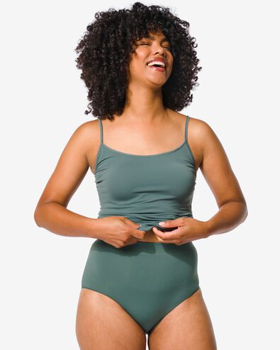 dames slip hoge taille naadloos micro groen