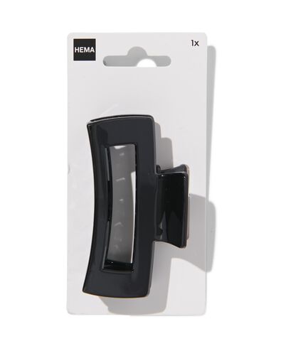 vierkante haarclip 8cm zwart