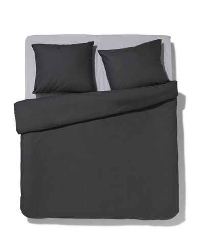 dekbedovertrek zacht katoen 200x200/220 donkergrijs