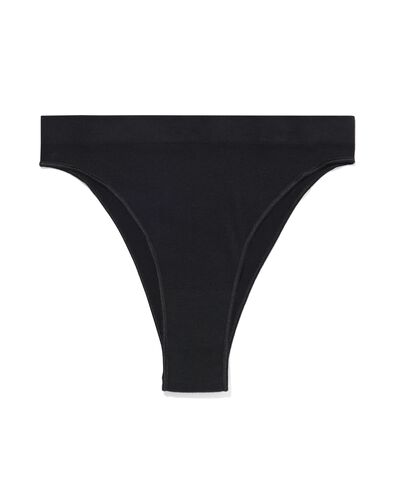 naadloze damesbrazilian rib zwart