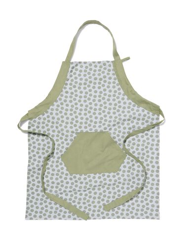 keukenschort met stippen chambray katoen
