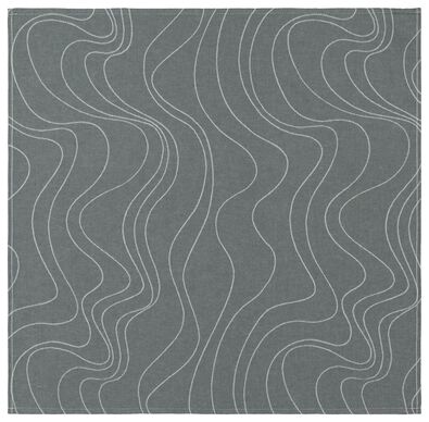 theedoek - 65 x 65 - katoen - grijs golven