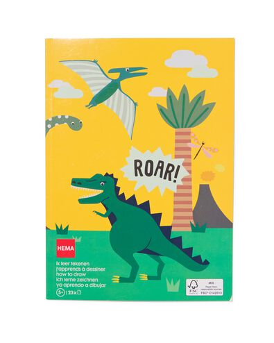 ik leer tekenen A4 dino