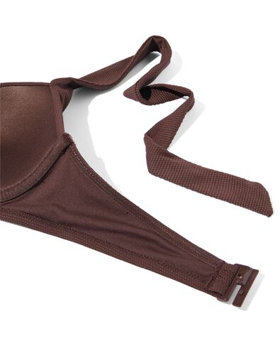 dames halter bikinitop met beugel cup A-E  donkerbruin