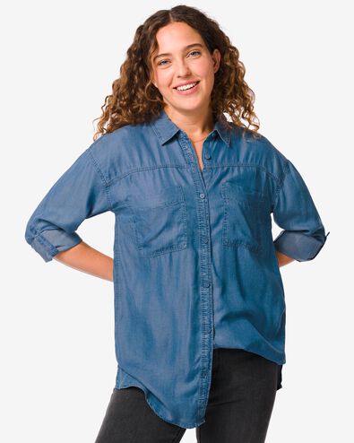 dames blouse Ilana blauw