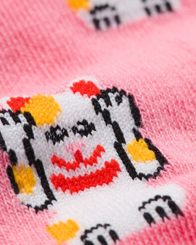 sokken met katoen lucky cat roze