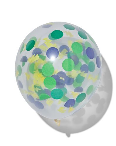 confetti ballonnen 30cm stip/bliksem - 6 stuks