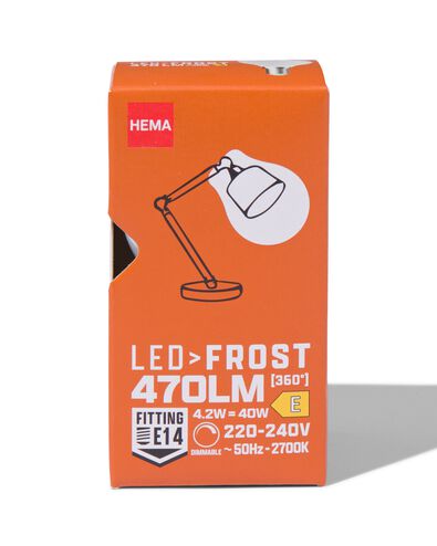 led kogel glass frost E14 4.2W 470lm dim