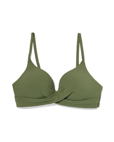 dames beugelloze bikinitop legergroen