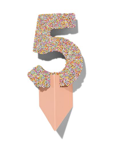 chocolade feestcijfer 5 met discodip