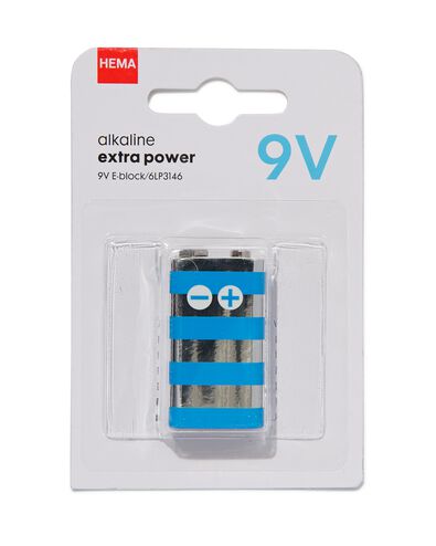 9V alkaline extra power batterij
