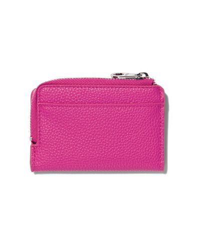 portemonnee drukknoop/rits roze 8.5x12