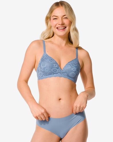 dames brazilian micro met kant blauw