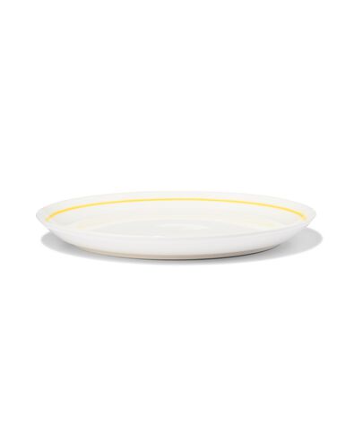 ontbijtbord &Oslash;21cm Tafelgenoten new bone wit met geel