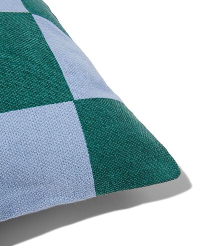 kussenhoes katoen met blokken 50x50 groen