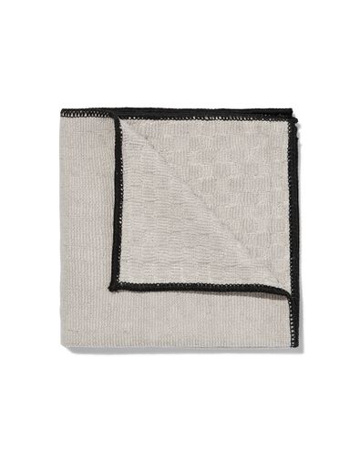 microvezeldoekje met structuur 35x35 grijsbeige