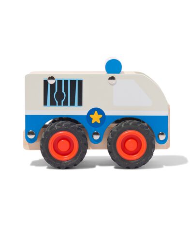 politieauto hout 12.5cm