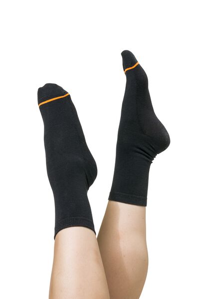 2-pak damessokken warm feet zwart