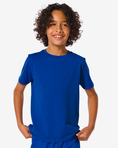 naadloos kinder sportshirt felblauw