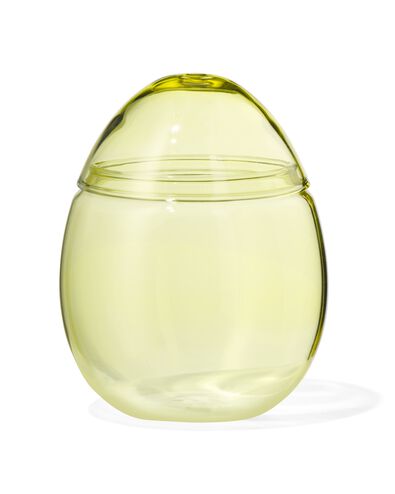 glazen ei 12cm geel