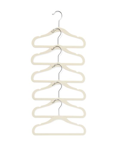 kledinghanger klein velours wit - 6 stuks