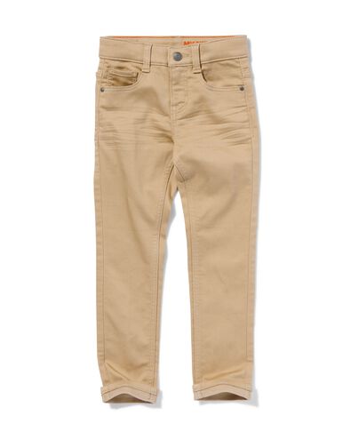 kinderbroek jogdenim skinny fit zand