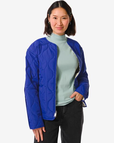 omkeerbare damesjas Eloise met afritsmouwen blauw