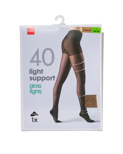 light support gloss panty 40 denier naturel