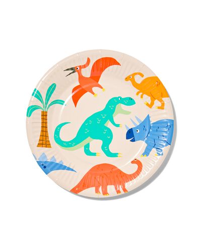 gebaksbordjes karton dino &Oslash;17.5cm - 8 stuks