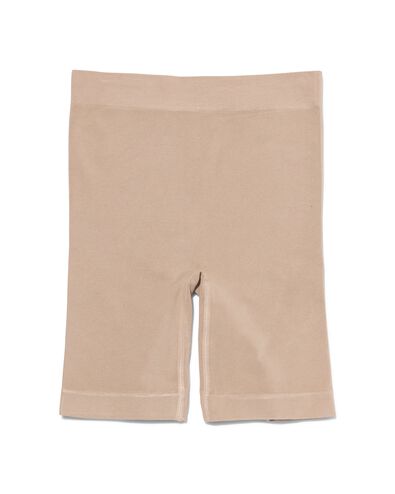 licht corrigerende biker bamboe hoge taille beige