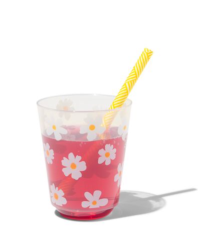 herbruikbare bekers bloemen - 4 stuks