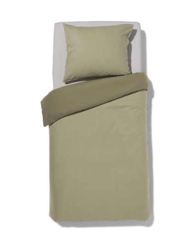 dekbedovertrek flanel 140x200/220 melange groen