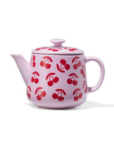 theepot 650ml aardewerk kersen
