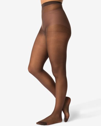 panty's mat halfdoorschijnend - 4 stuks bruin