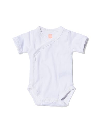overslag romper organic katoen stretch - 2 stuks wit