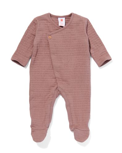 newborn overslagpakje seersucker bruin