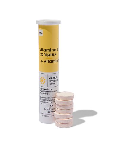 vitamine B complex + vitamine C - 20 bruistabletten