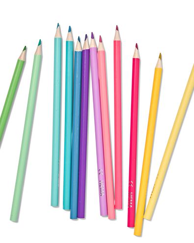 kleurpotloden pastel - 12 stuks