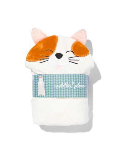 snuggle deken met capuchon kat 130x150cm