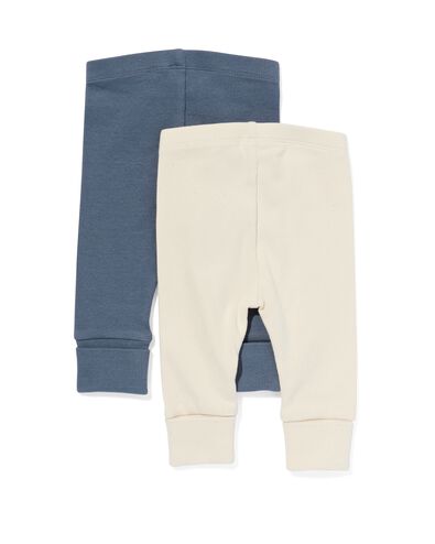 baby meegroei leggings rib - 2 stuks ecru