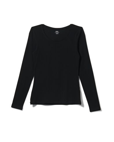 dames basic t-shirt zwart