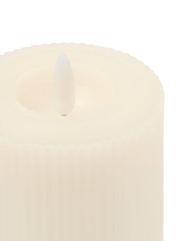 LED ribbel kaars met wax &Oslash;7.5x15 ivoor