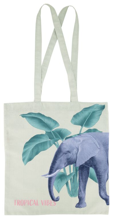 opvouwbare canvas tas 41x37 olifant