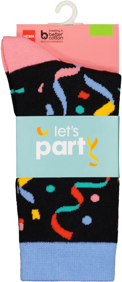 sokken met katoen lets party zwart