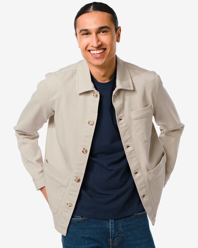 herenovershirt  beige