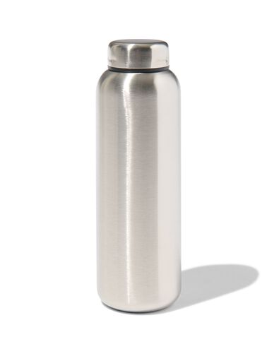 isoleerfles 450ml rvs dubbelwandig zilver