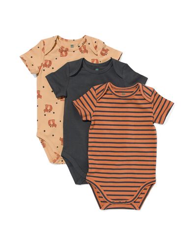 rompers met stretch - 3 stuks bruin