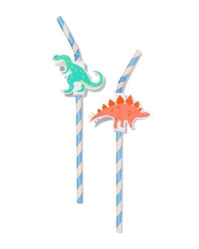 papieren rietjes dino - 10 stuks